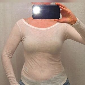 JAMES PERSE | White, Long Sleeve Tee